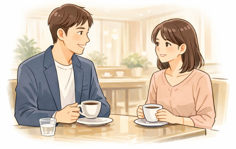 初対面のカフェでのひととき