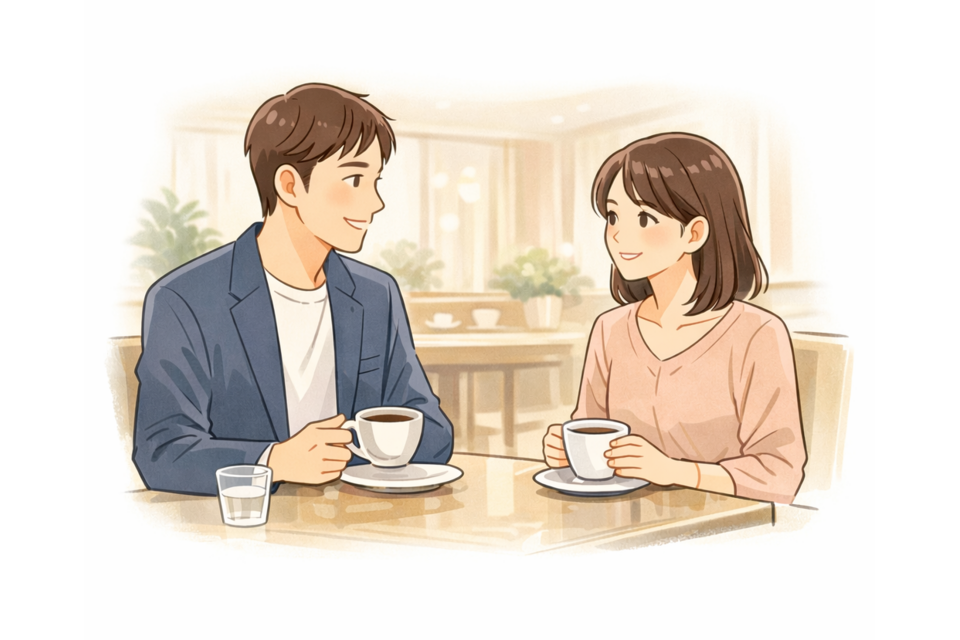 初対面のカフェでのひととき