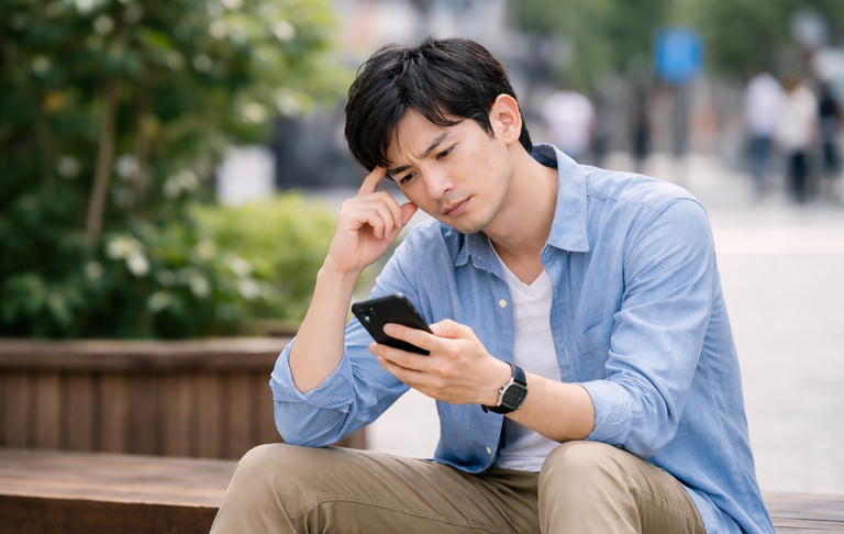 LINEで損している男性