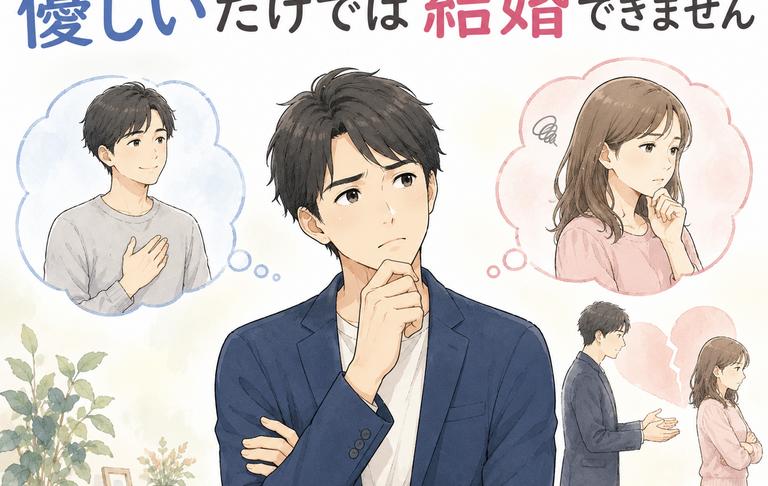 優しいだけでは結婚できません  ― 婚活で「いい人止まり」になる男性の特徴 ―