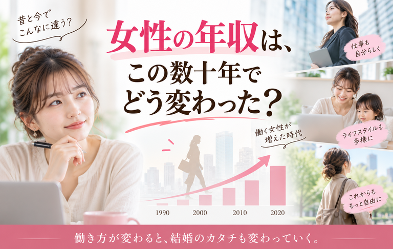 女性の年収は、この数十年でどう変わった？
